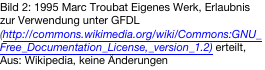Textfeld: Bild 2: 1995 Marc Troubat Eigenes Werk, Erlaubnis zur Verwendung unter GFDL (http://commons.wikimedia.org/wiki/Commons:GNU_Free_Documentation_License,_version_1.2) erteilt, Aus: Wikipedia, keine nderungen